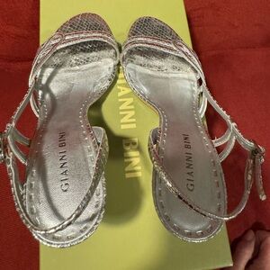 Gianni Bini silver heels